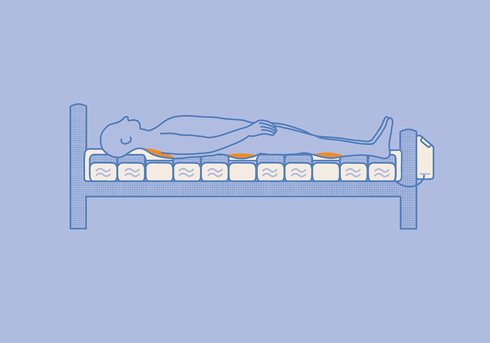 Image of a hybrid mattress in use