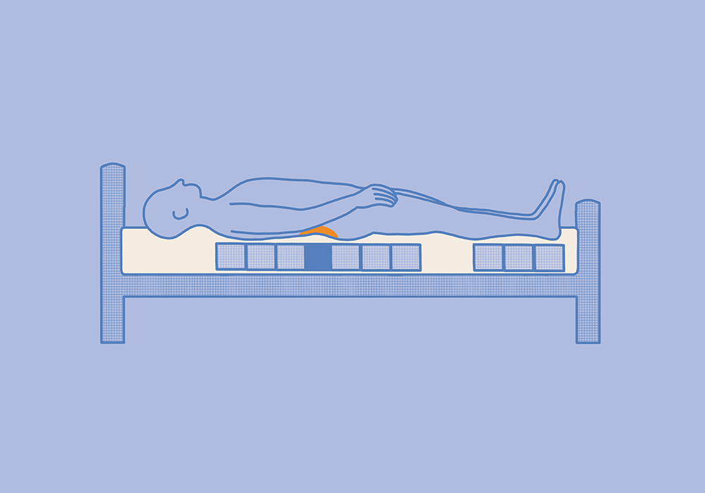 Image of a soft positioning mattress in use